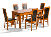 Jídelní set CAROLINA stůl a 6x židle