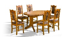 Jídelní set  VALENTINO stůl a 6x židle