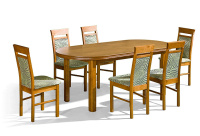 Jídelní set XAVIERO stůl a 6x židle