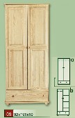 dřevěná šatní skříň CLASSIC 9b z masivu borovice