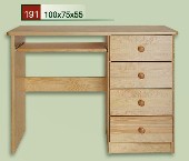 dřevěný psací stůl CLASSIC 191 z masivu borovice