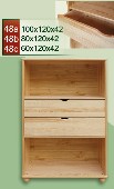 dřevěný regál knihovna CLASSIC 48 z masivu borovice