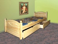 dřevěná postel  LORD jednolůžko z masivu borovice