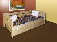 dřevěná postel SANDY z masivu smrk